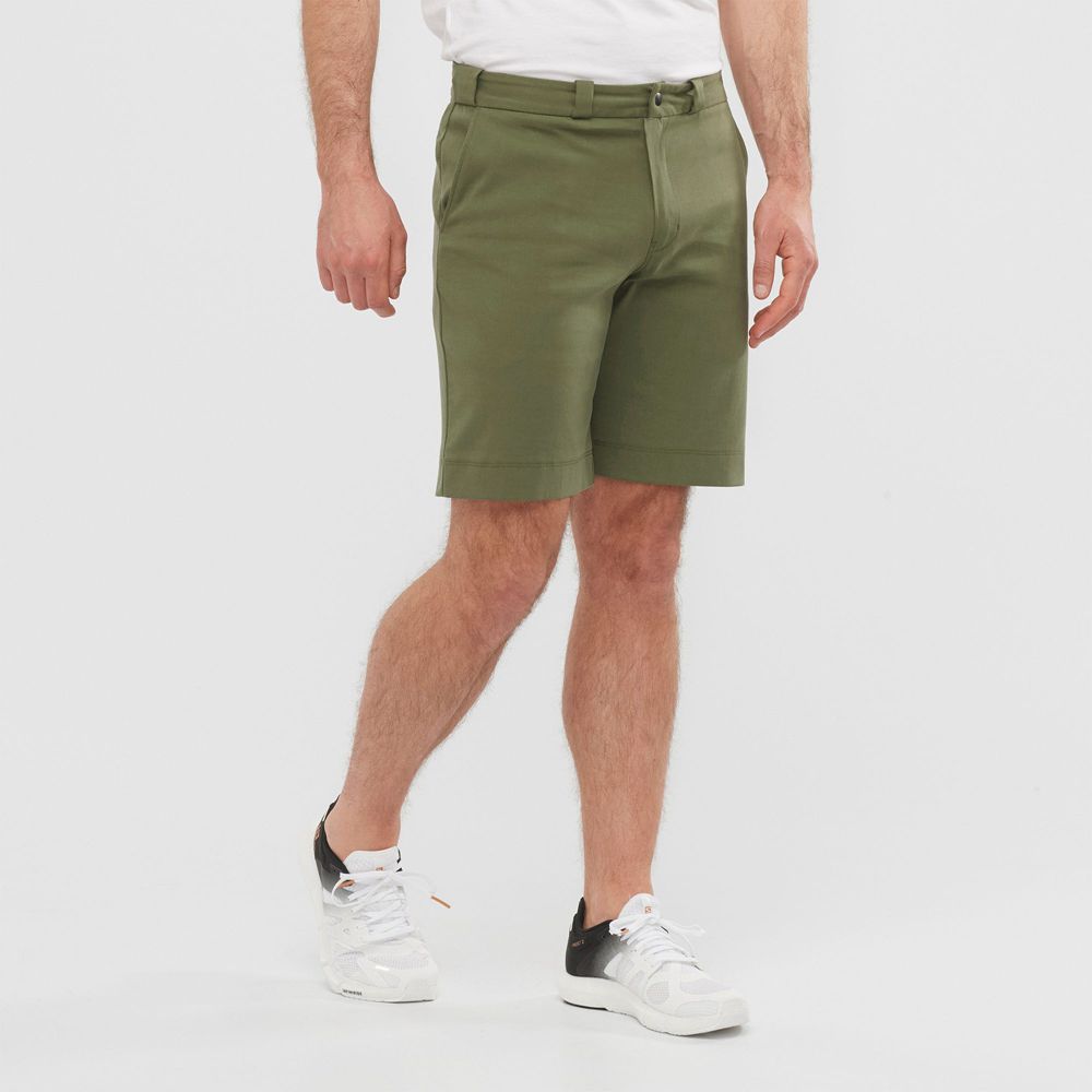 Salomon Israel OUTLIFE CHINO M - Mens Shorts - Olive (ZLBT-34965)